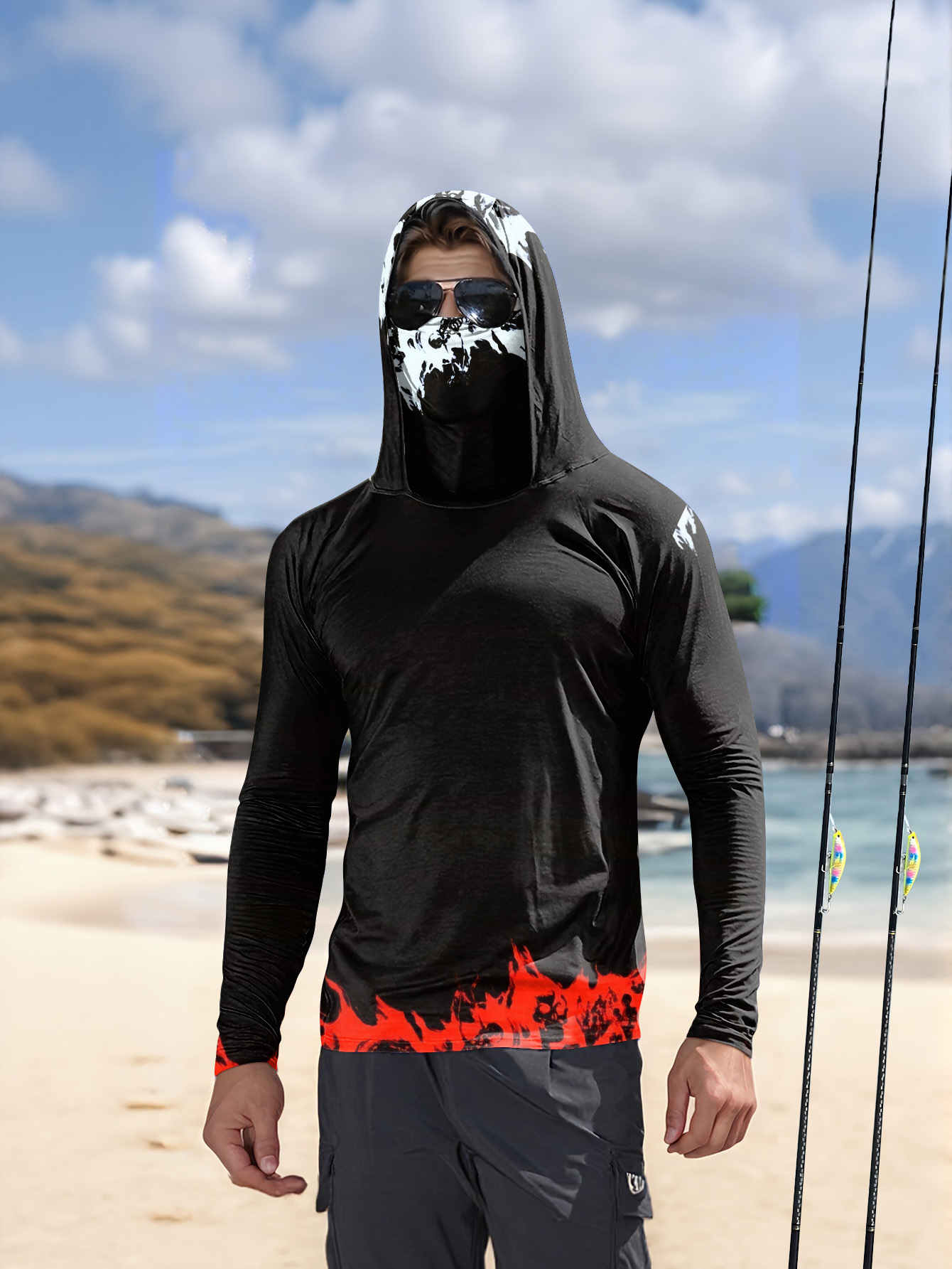 Fishing Shirt Uv Protection - Heren Hoodie Vissershemd Lange Mouwen Visserskleding