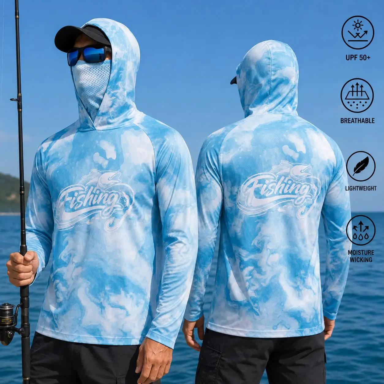 Heren vissershirt met capuchon - Fishing Shirt Uv Protection recensie en prijs