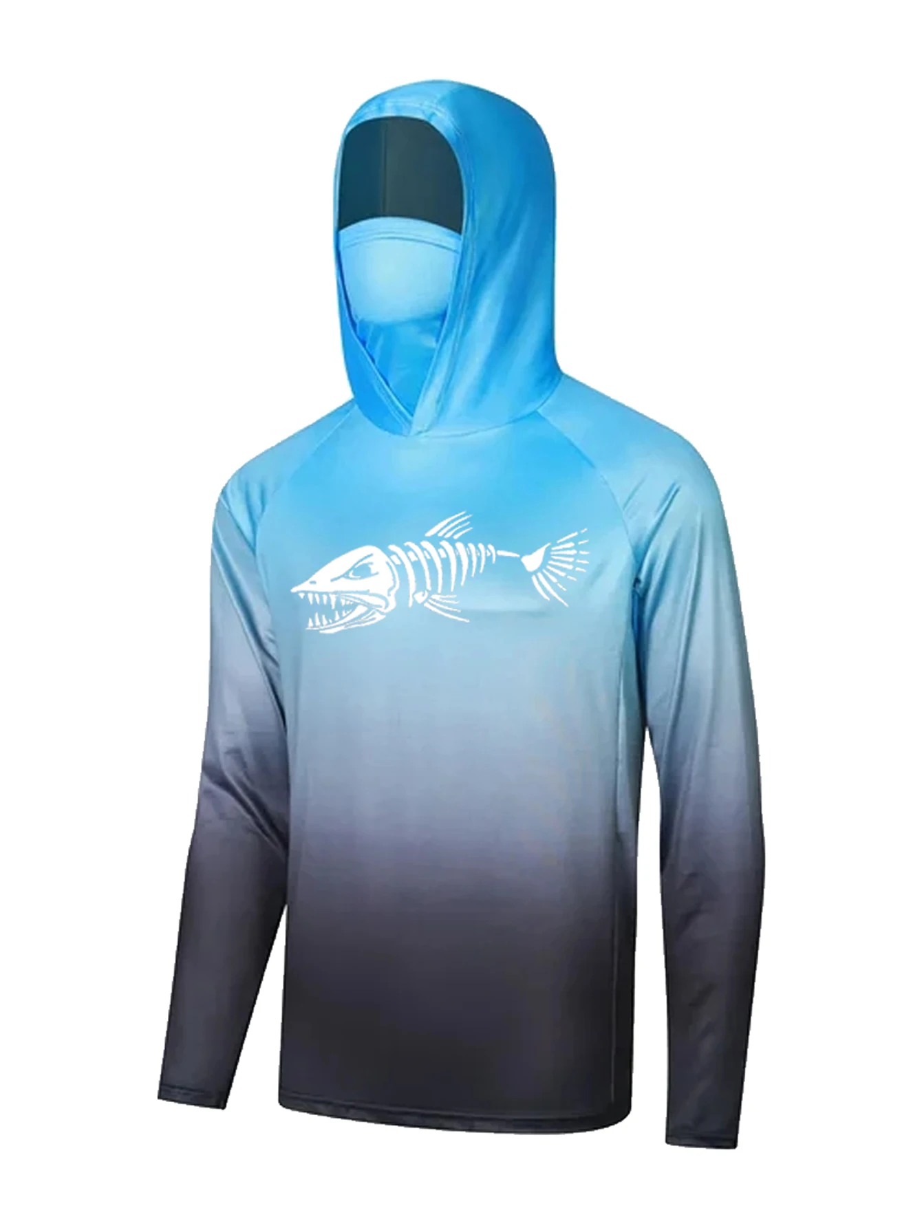 Unisex blauw gradient visserss - Fishing Shirt Uv Protection recensie en prijs